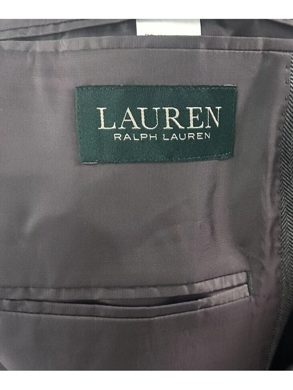 NWT Lauren Ralph Lauren Blazer Mens 44R Grey Gray Sport Coat Herringbone Formal